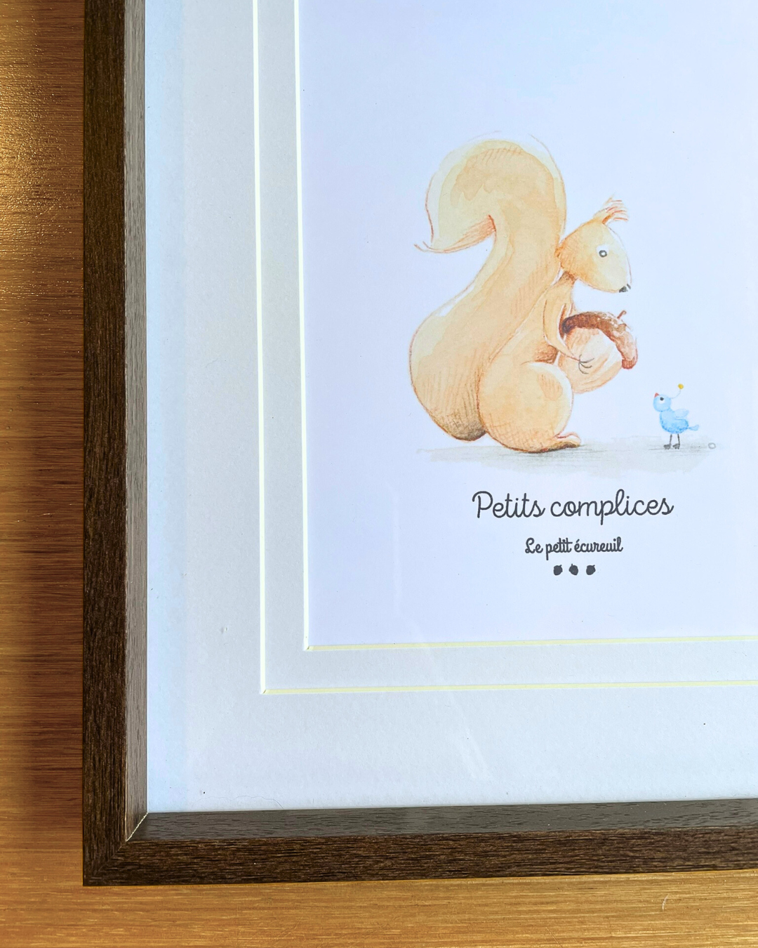 Cadre bois foncé - Petits complices