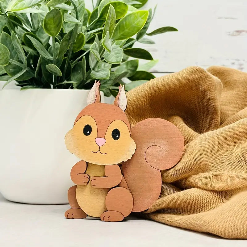 Carte écureuil en bois