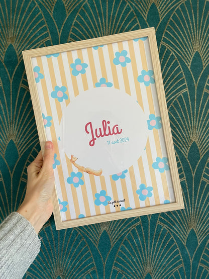 Affiche fleurie - Personnalisable