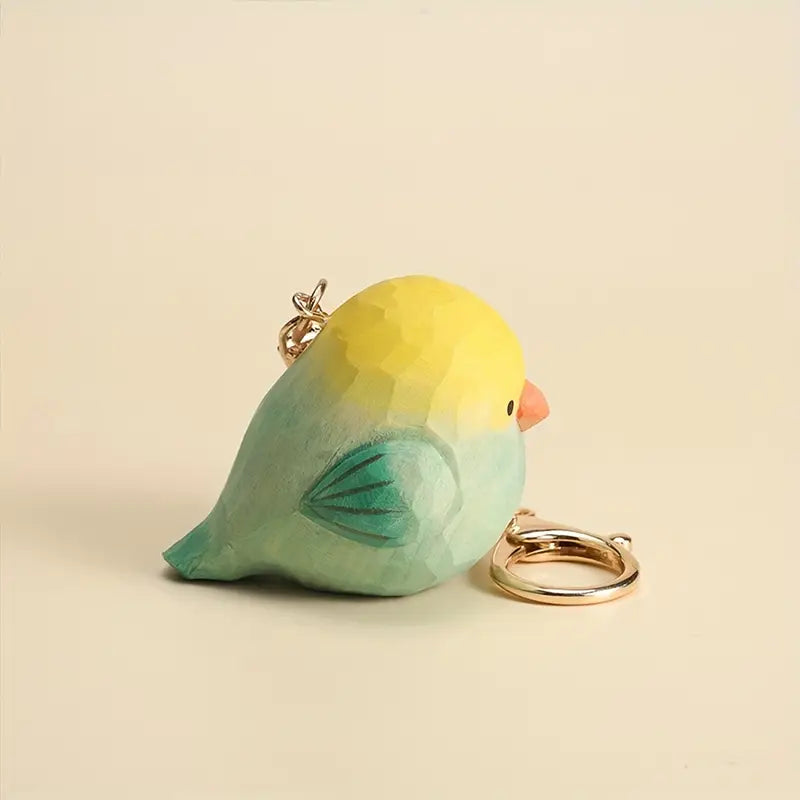 Porte clef oiseau en bois