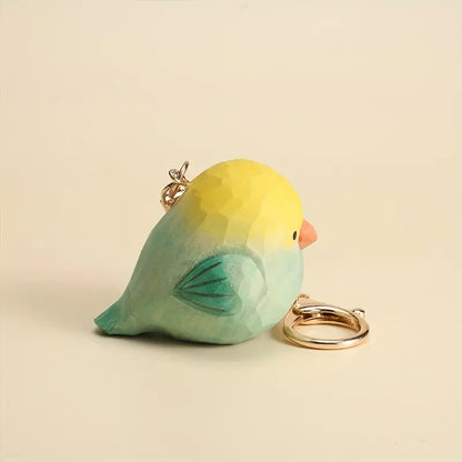 Porte clef oiseau en bois