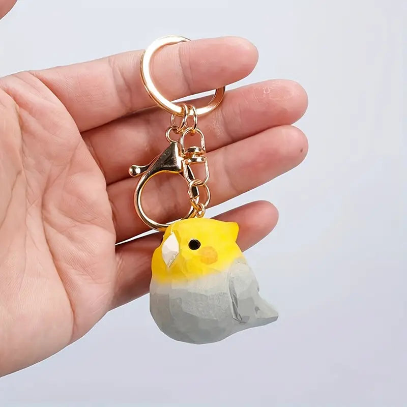 Porte clef oiseau en bois