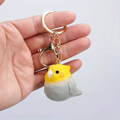 Porte clef oiseau en bois