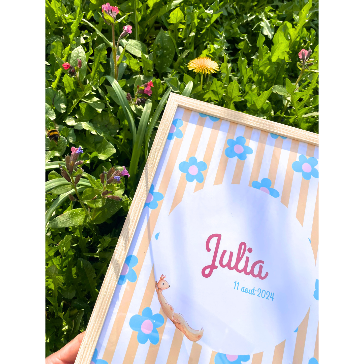 Affiche fleurie - Personnalisable