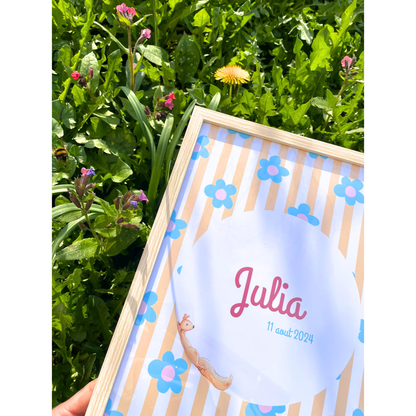 Affiche fleurie - Personnalisable