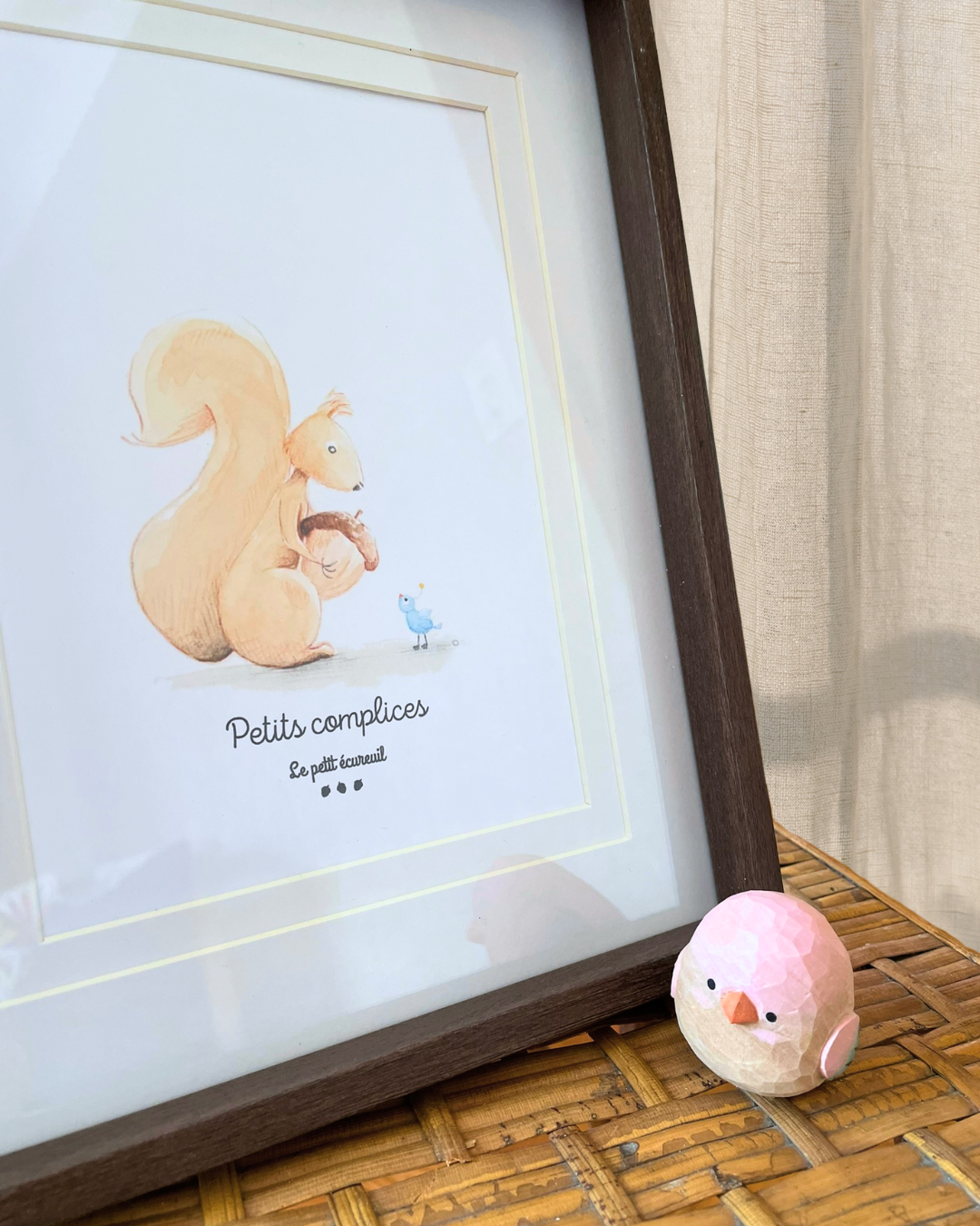 Cadre bois foncé - Petits complices