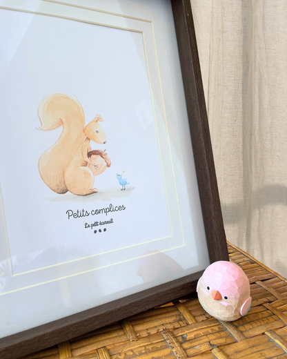 Cadre bois foncé - Petits complices