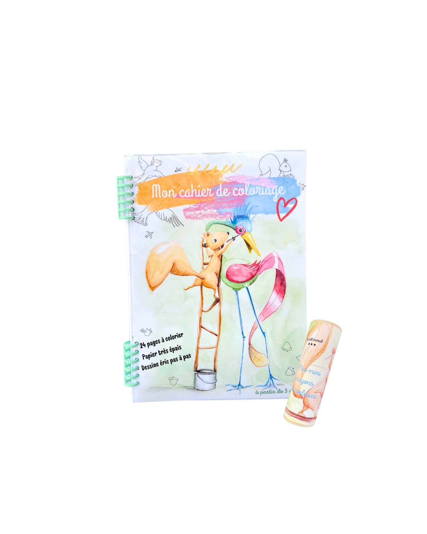 Lot 1 cahier de coloriage + 1 set mini crayons