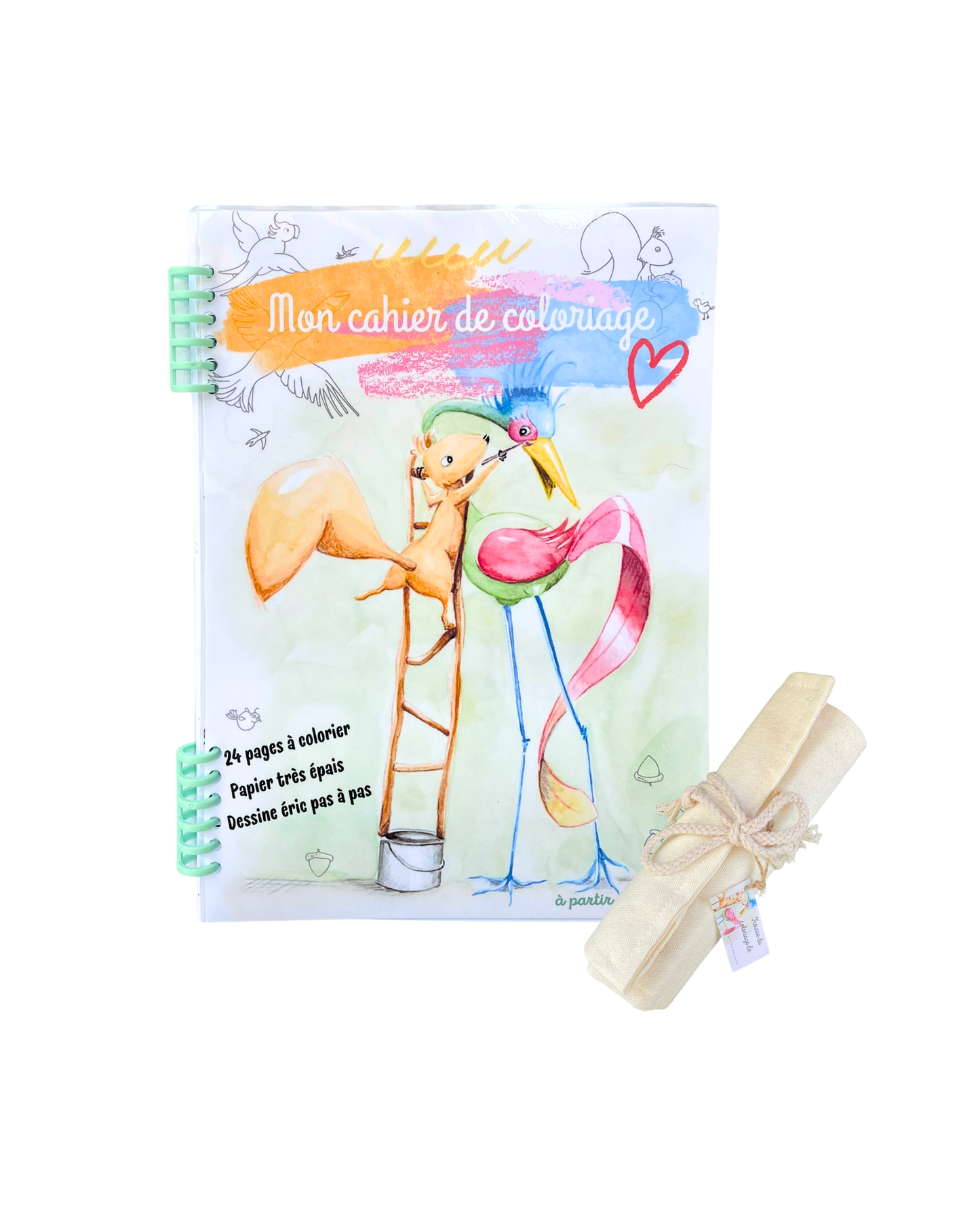 Lot 1 cahier de coloriage + 1 trousse crayons de couleurs