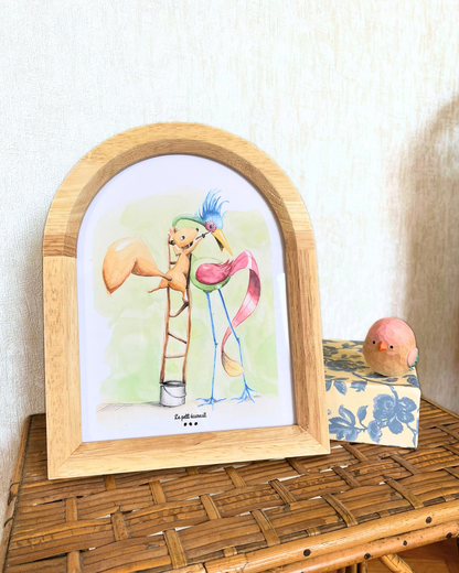 Cadre bois arrondi - Eric l'acrobate